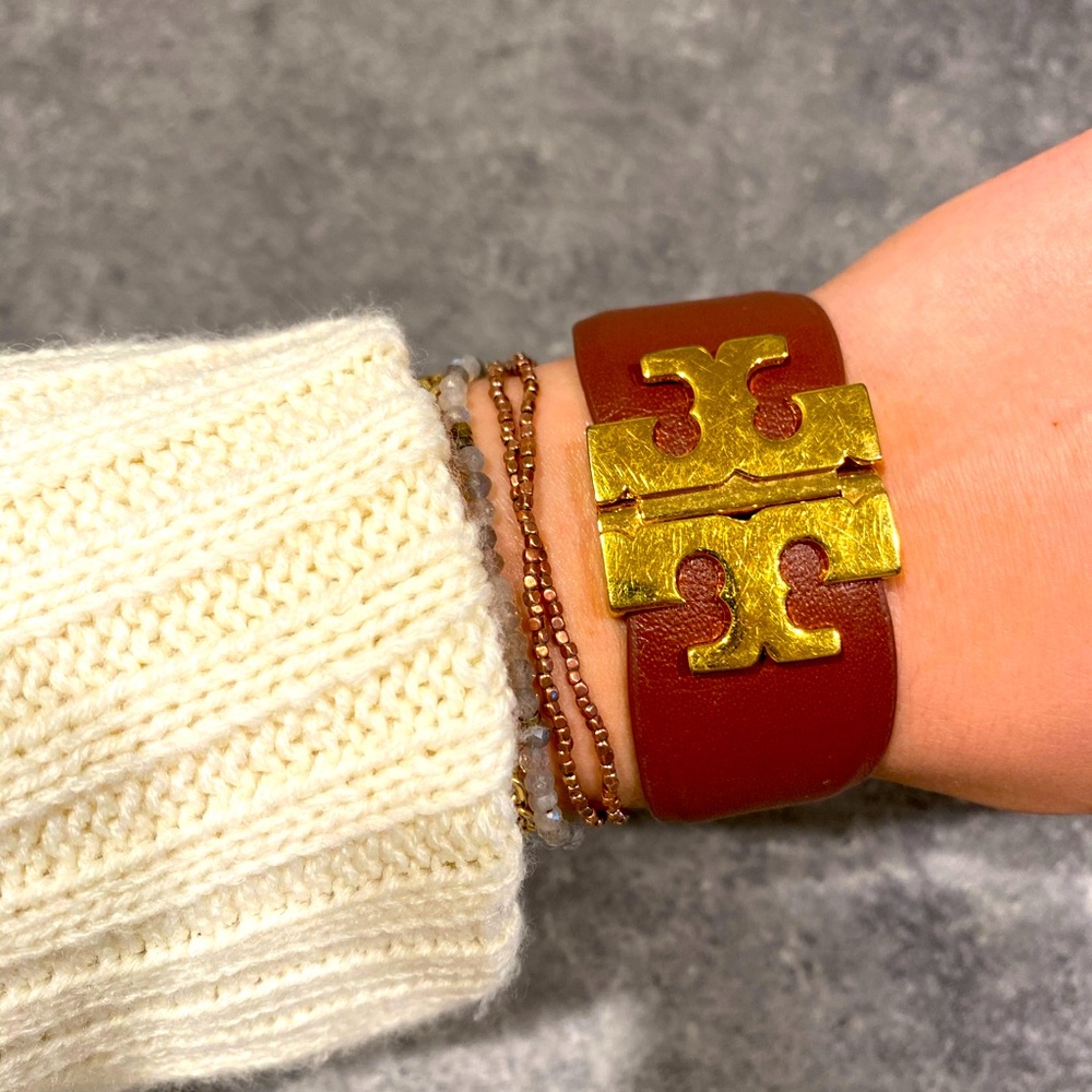 COPY - Tory Burch leather logo bracelet